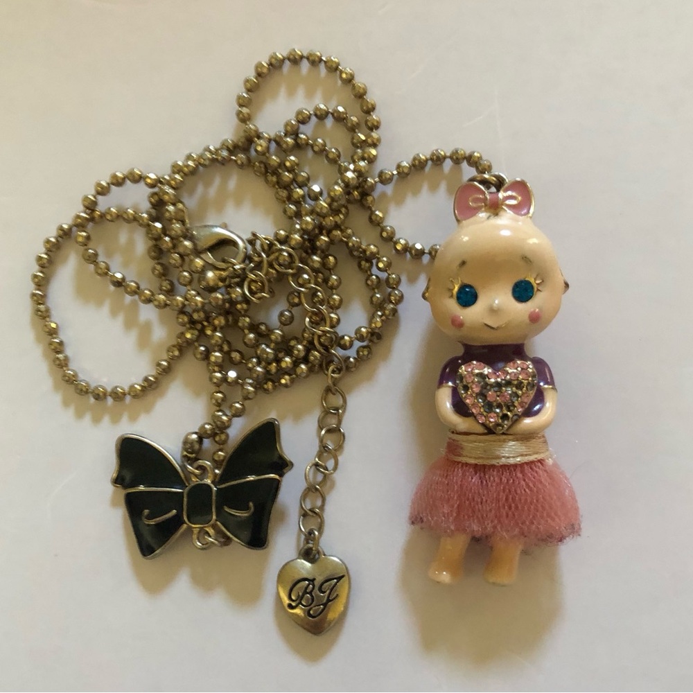 Vintage Rare Deadstock Betsey Johnson Kewpie Doll Pendent